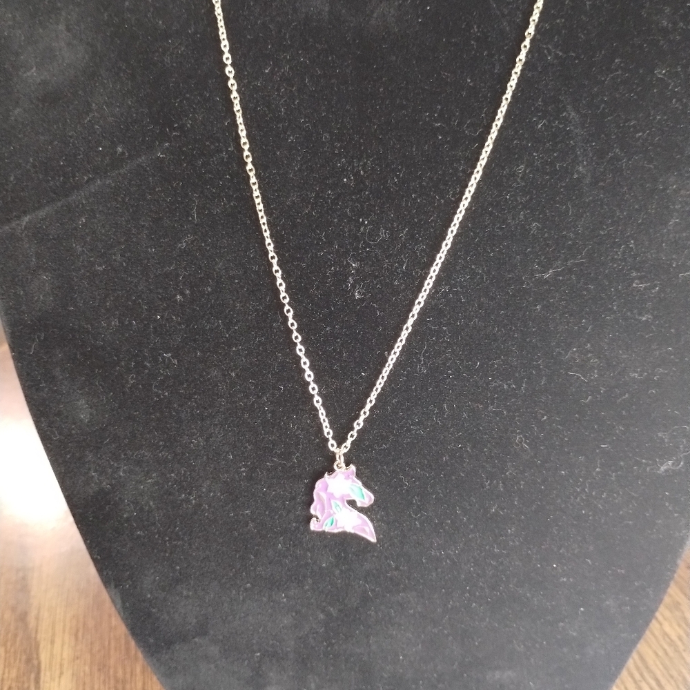 Hand Crafted Silver Unicorn Pendant Necklace